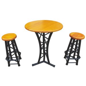 Truss table and stools